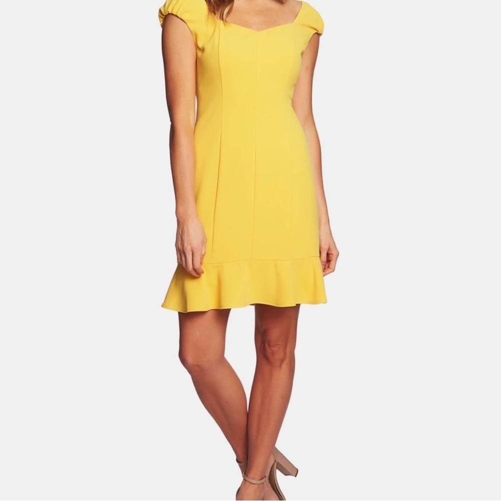 CeCe Cap Sleeve Crepe Dress, Dandelion, Women's 2